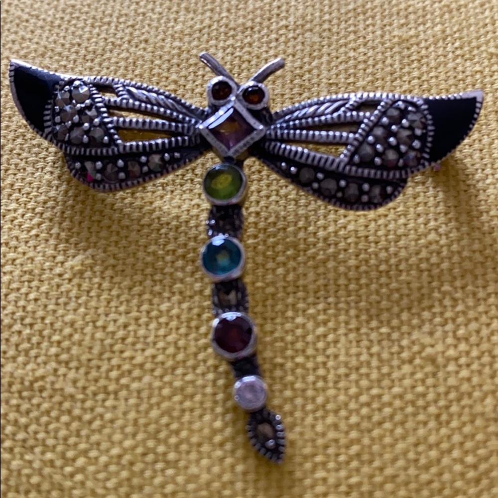 Antique silver dragonfly brooch - Picture 3 of 3